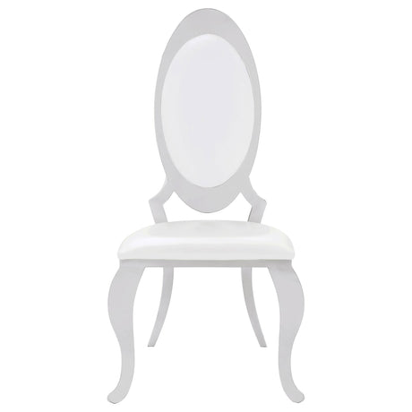  Coaster Furniture Anchorage 107872N Upholstered Dining Chair - Cream White (Set of 2) IMAGE 2