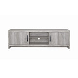  Coaster Furniture Burke 701025 2-door Engineered Wood 71" TV Stand - Grey Driftwood IMAGE 2
