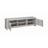 Coaster Furniture Burke 701025 2-door Engineered Wood 71" TV Stand - Grey Driftwood IMAGE 5