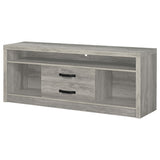  Coaster Furniture Burke 701024 2-Drawer Engineered Wood 59" TV Stand - Grey Driftwood IMAGE 4