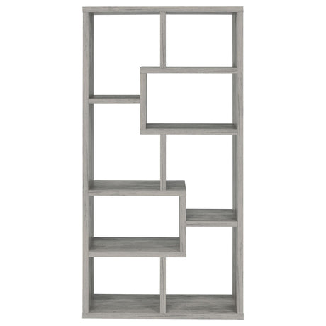  Coaster Furniture Theo 801137 71-inch 7-shelf Bookshelf - Grey Driftwood IMAGE 6