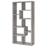 Coaster Furniture Theo 801137 71-inch 7-shelf Bookshelf - Grey Driftwood IMAGE 7