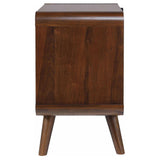  Coaster Furniture Robyn 205132 2-Drawer Nightstand Bedside Table - Dark Walnut IMAGE 4