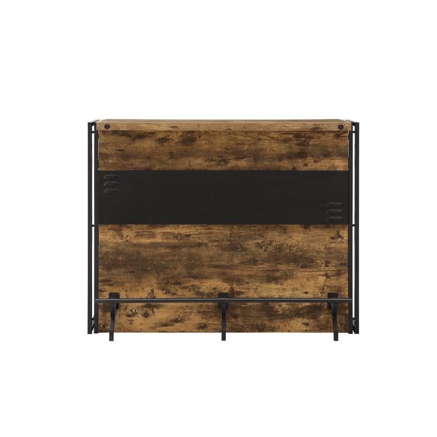  Coaster Furniture Renaldi 130071 3-shelf Home Bar Wine Cabinet - Rustic Nutmeg IMAGE 1