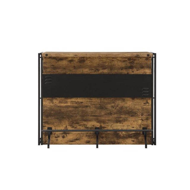  Coaster Furniture Renaldi 130071 3-shelf Home Bar Wine Cabinet - Rustic Nutmeg IMAGE 1