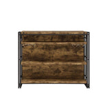  Coaster Furniture Renaldi 130071 3-shelf Home Bar Wine Cabinet - Rustic Nutmeg IMAGE 2