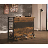  Coaster Furniture Renaldi 130071 3-shelf Home Bar Wine Cabinet - Rustic Nutmeg IMAGE 7