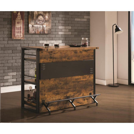  Coaster Furniture Renaldi 130071 3-shelf Home Bar Wine Cabinet - Rustic Nutmeg IMAGE 7