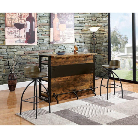  Coaster Furniture Renaldi 130071 3-shelf Home Bar Wine Cabinet - Rustic Nutmeg IMAGE 9