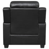  Coaster Furniture Finley 506553 Upholstered Padded Arm Tufted Accent Chair - Black IMAGE 5