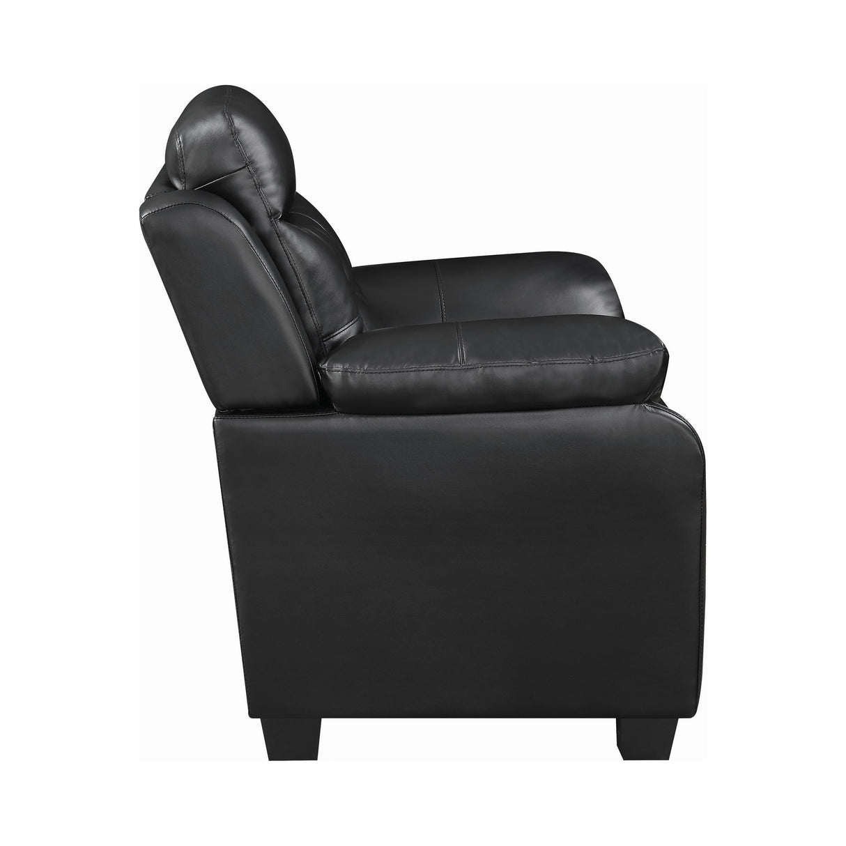  Coaster Furniture Finley 506551 Upholstered Padded Arm Tufted Sofa - Black IMAGE 4
