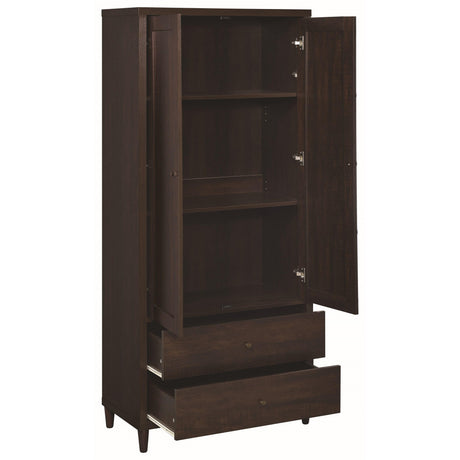  Coaster Furniture Wadeline 950724 2-door Tall Accent Storage Cabinet - Rustic Tobacco IMAGE 2
