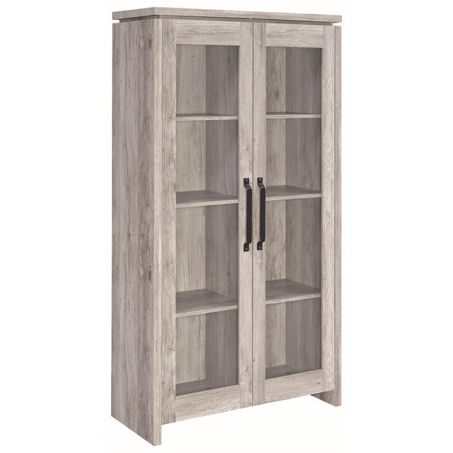  Coaster Furniture Alejo 950783 2-door Engineered Wood Tall Cabinet - Grey Driftwood IMAGE 1