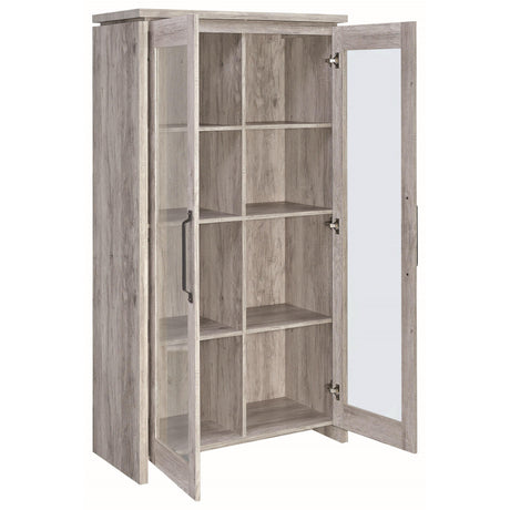  Coaster Furniture Alejo 950783 2-door Engineered Wood Tall Cabinet - Grey Driftwood IMAGE 3