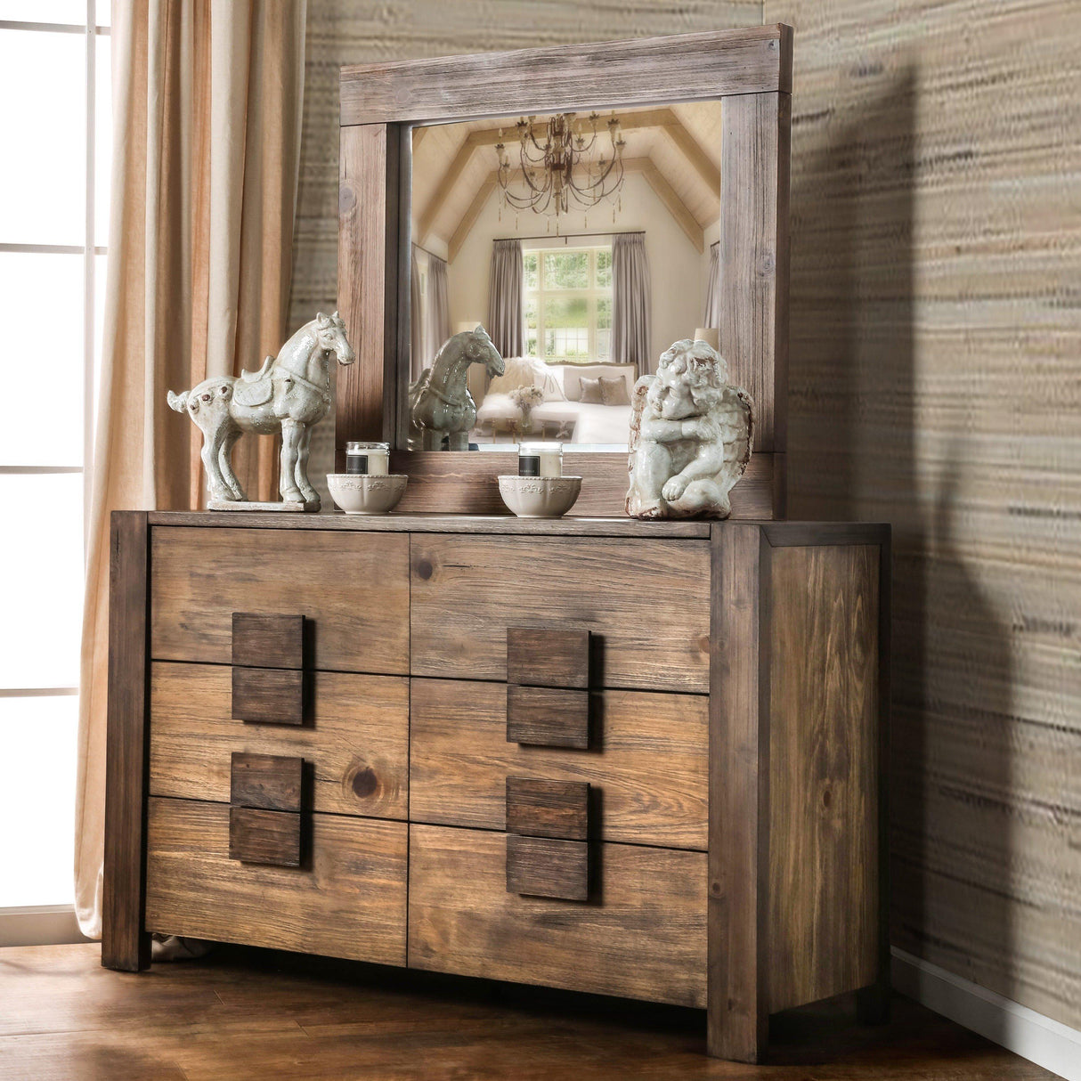  Furniture of America Janeiro 6-Drawer Dresser CM7628D IMAGE 3