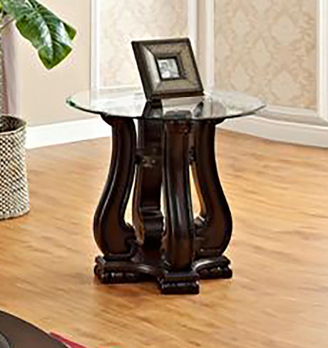 Crown Mark Furniture Madison Wood End Table in Brown image