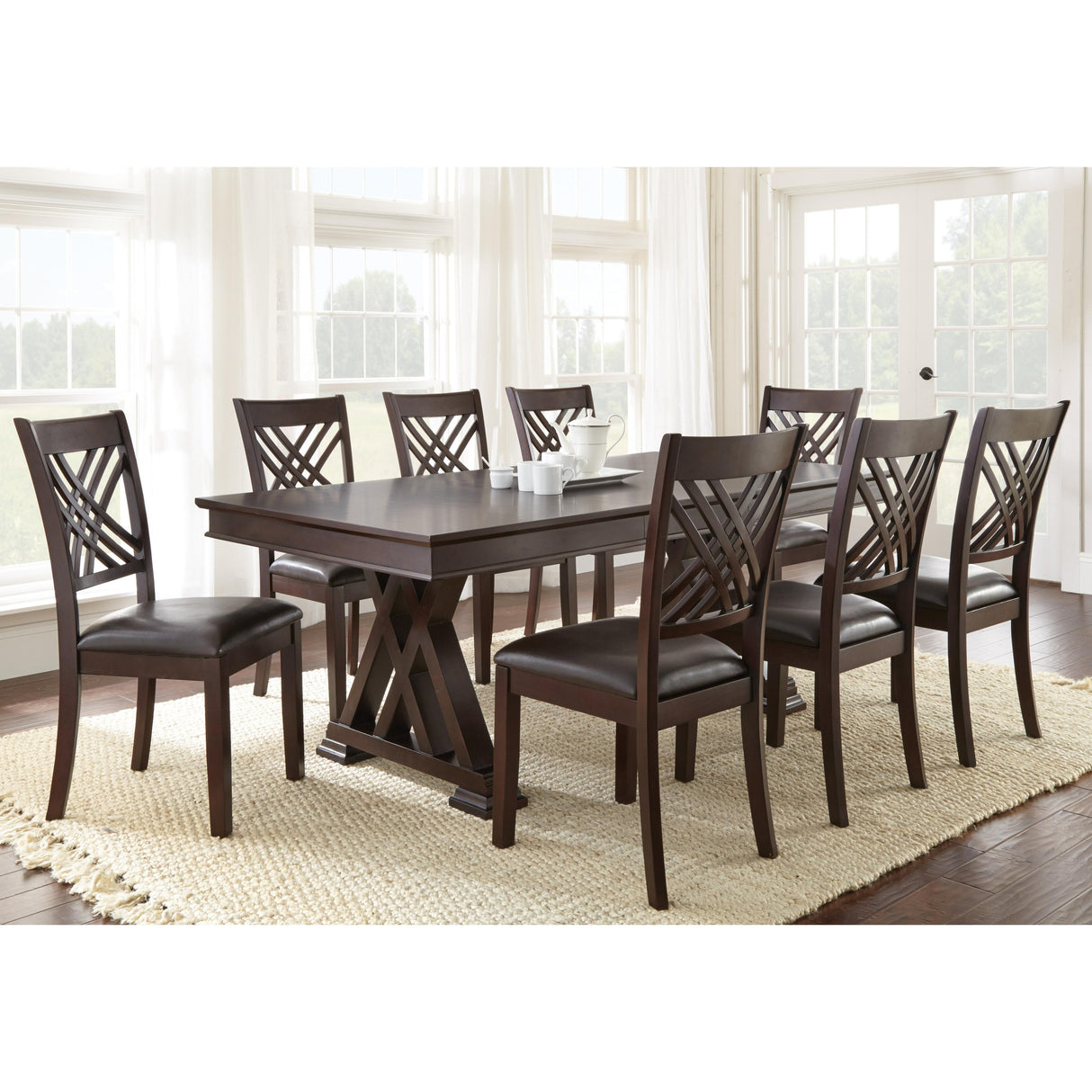 Steve Silver Furniture Adrian Dining Table with Pedestal Base AD600B/AD600T IMAGE 3