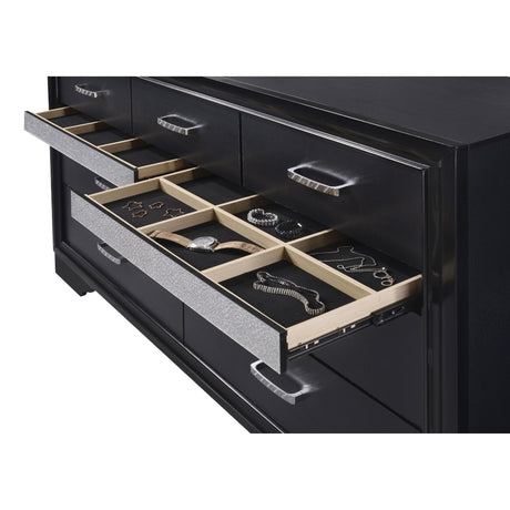  Coaster Furniture Miranda 206363 7-Drawer Dresser - Black IMAGE 11