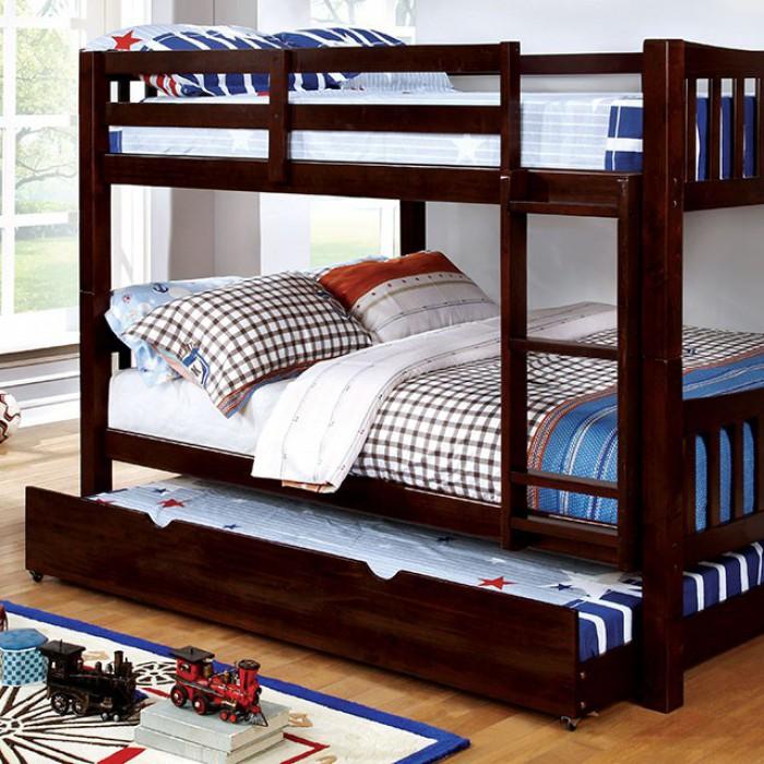  Furniture of America Cameron CM-BK929F-EX Full/Full Bunk Bed, Dark Walnut IMAGE 2