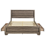  Coaster Furniture Kauffman 204190KW Wood California King Storage Panel Bed - Washed Taupe IMAGE 6