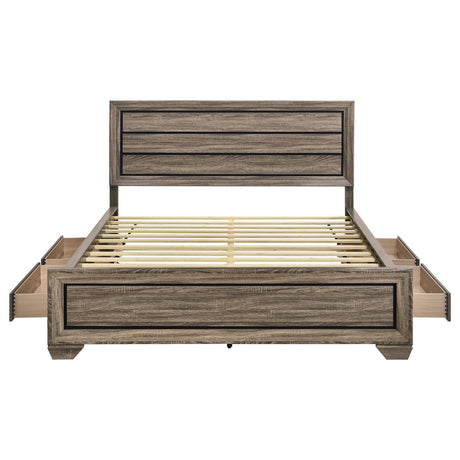  Coaster Furniture Kauffman 204190KW Wood California King Storage Panel Bed - Washed Taupe IMAGE 6