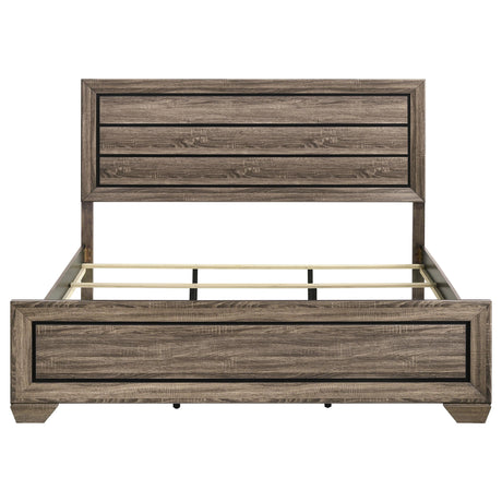  Coaster Furniture Kauffman 204191KE Wood Eastern King Panel Bed - Washed Taupe IMAGE 3