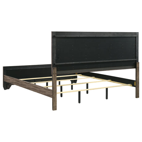  Coaster Furniture Kauffman 204191KE Wood Eastern King Panel Bed - Washed Taupe IMAGE 4