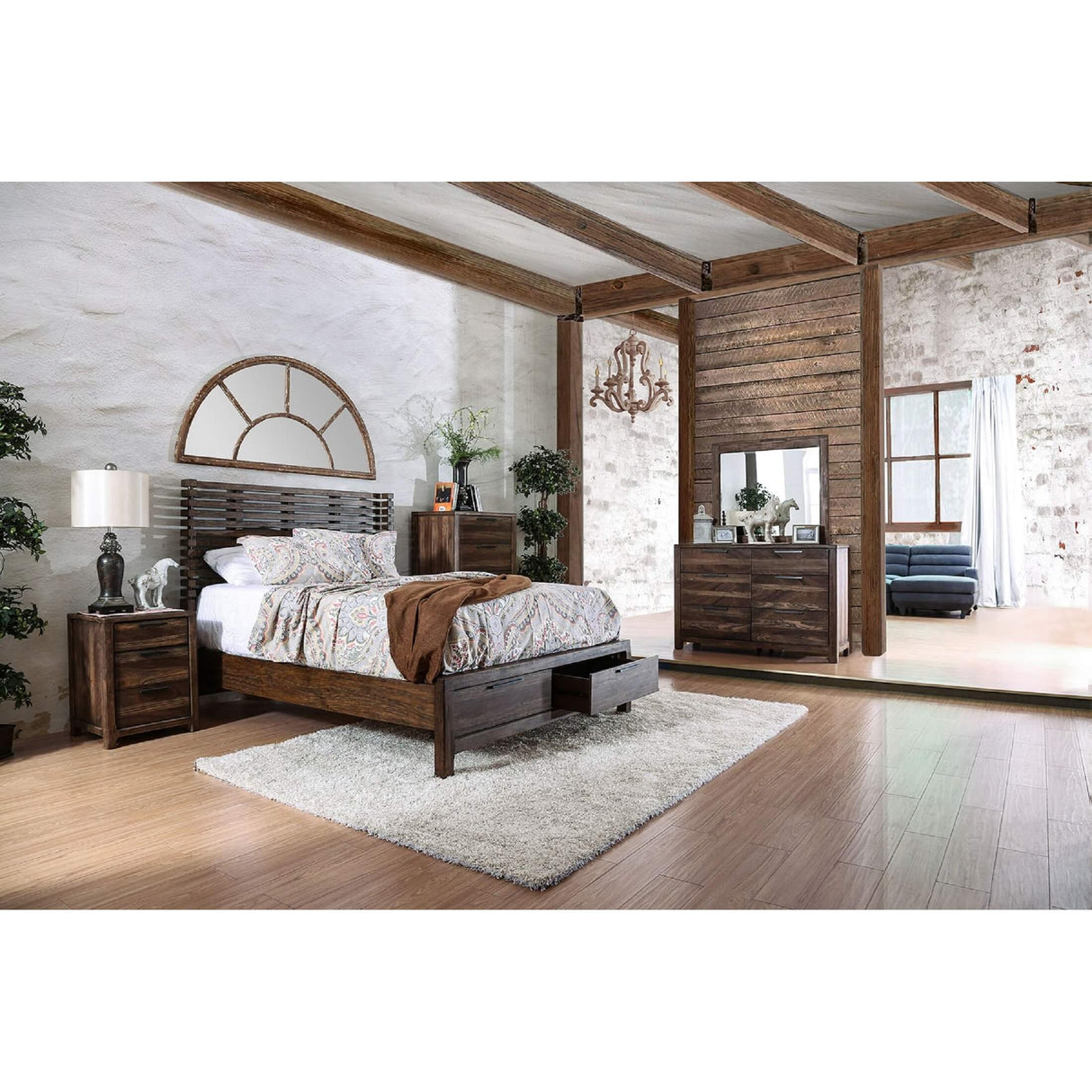  Furniture of America Hankinson King Storage Bed CM7576DR-EK-BED IMAGE 4