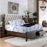  Furniture of America Hutchinson King Bed with Storage CM7577DR-EK-BED IMAGE 1
