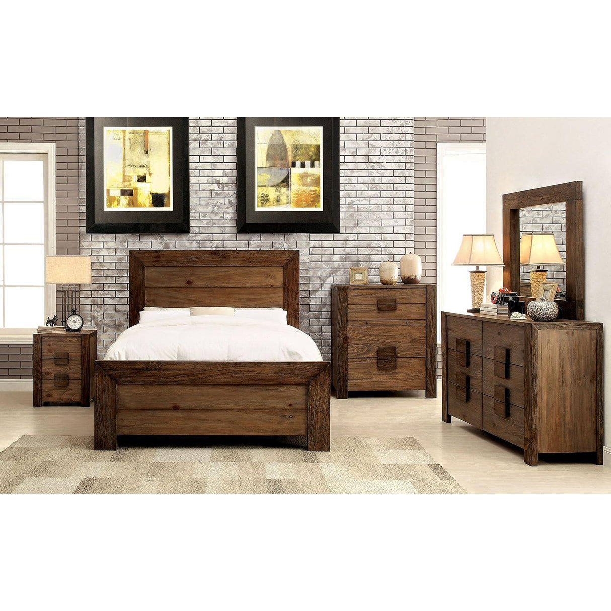  Furniture of America Aveiro Queen Panel Bed CM7627Q-BED IMAGE 2