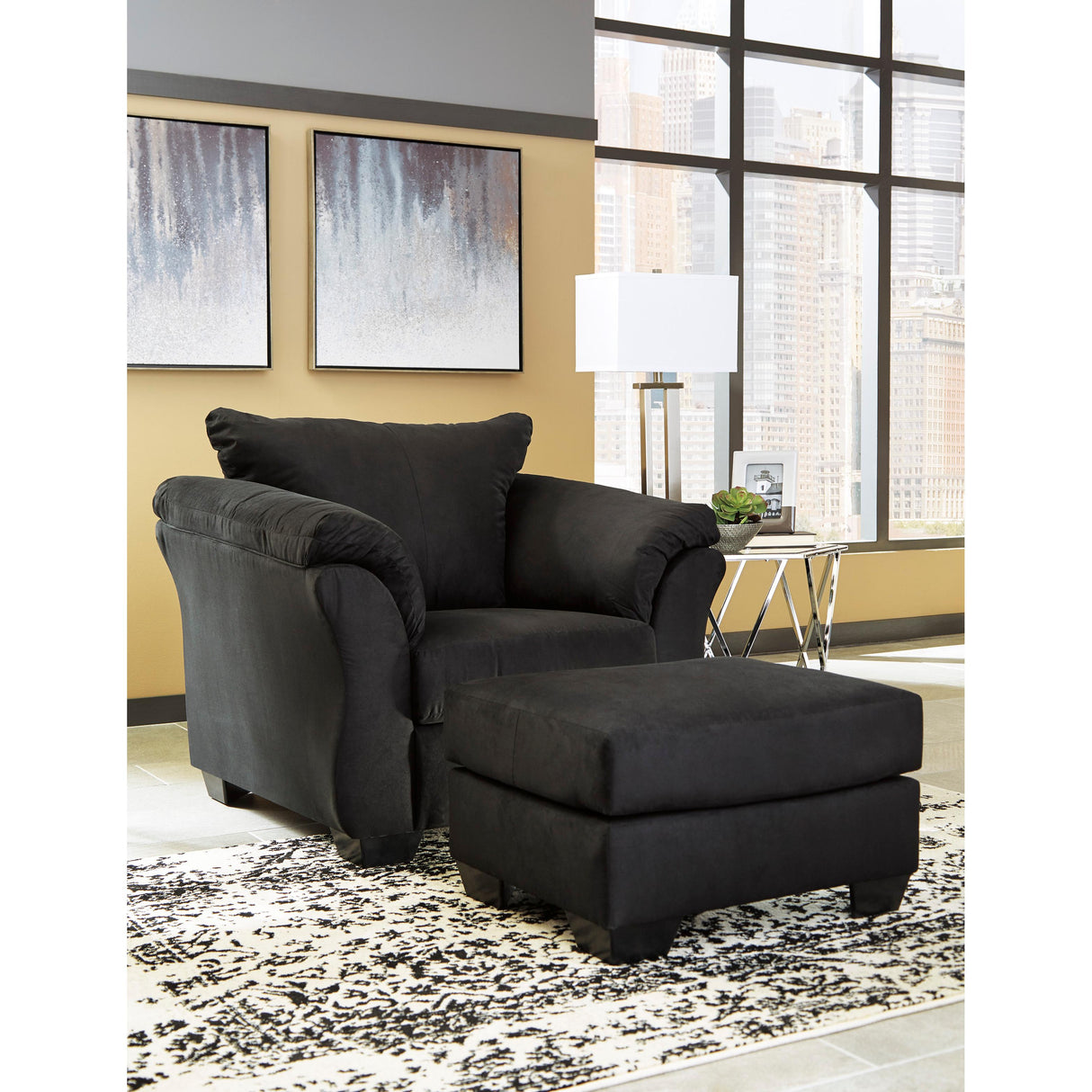  Signature Design by Ashley Darcy Fabric Ottoman 7500814 IMAGE 3