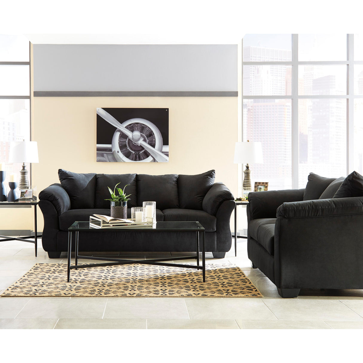  Signature Design by Ashley Darcy Stationary Fabric Loveseat 7500835 IMAGE 6