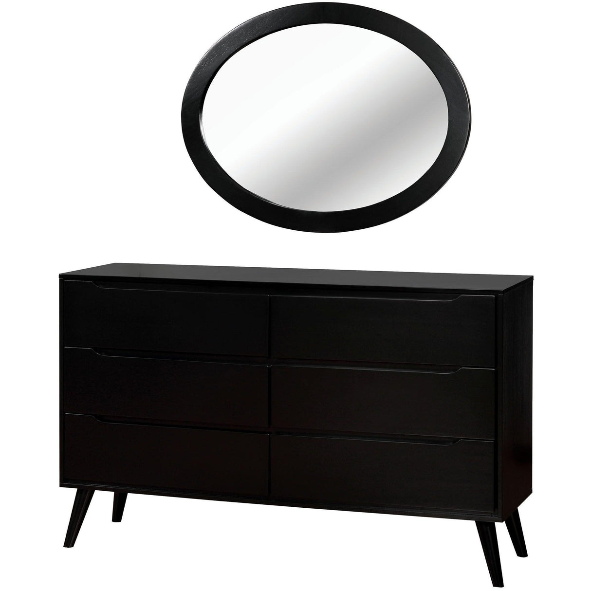  Furniture of America Lennart Dresser Mirror CM7386BK-MO IMAGE 2
