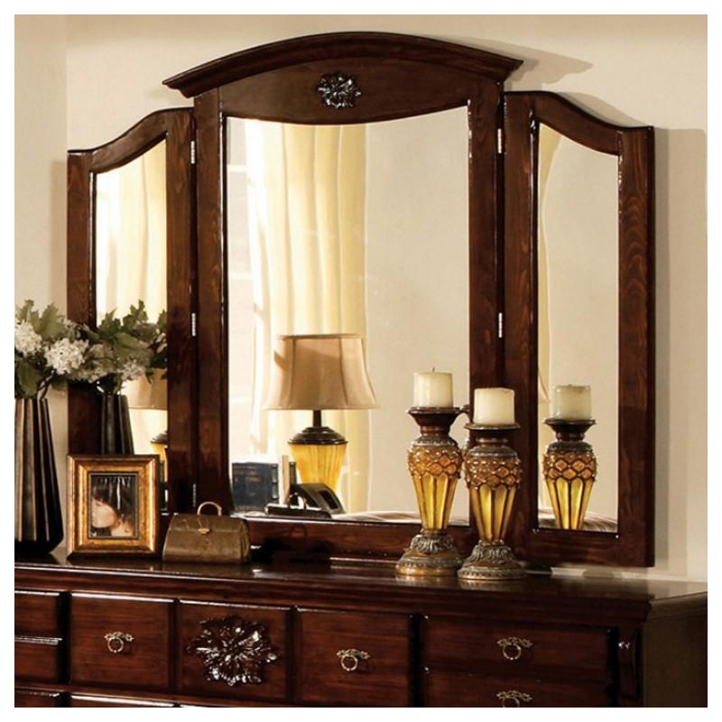  Furniture of America Tuscan CM7571M Tri-fold Mirror IMAGE 1