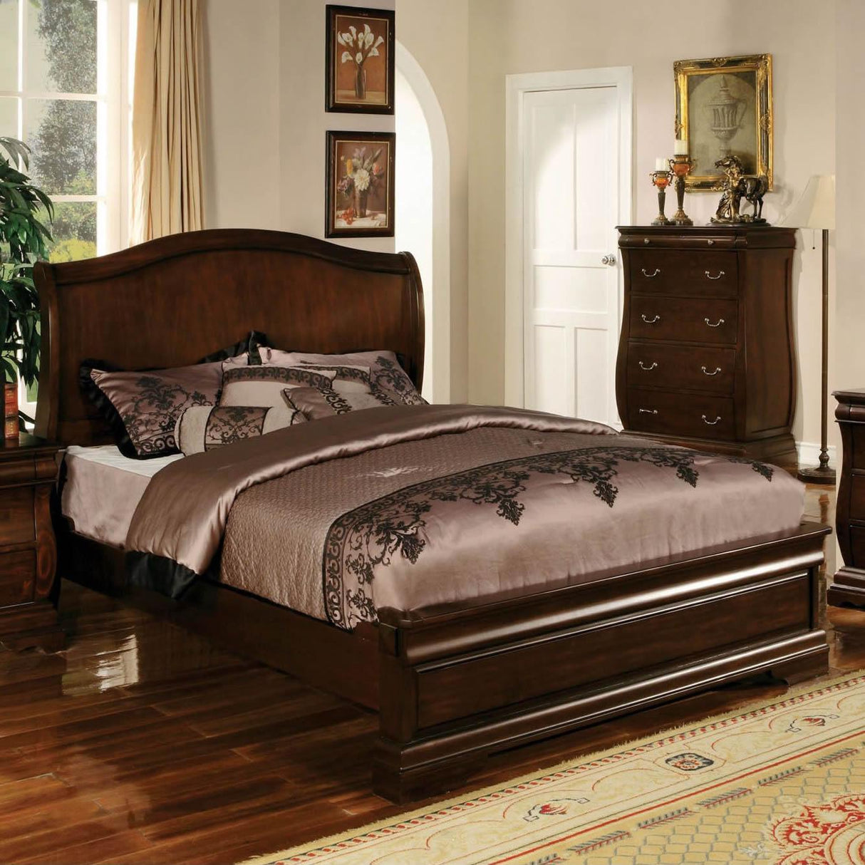  Furniture of America Brunswick California King Panel Bed CM7503CK-BED IMAGE 1