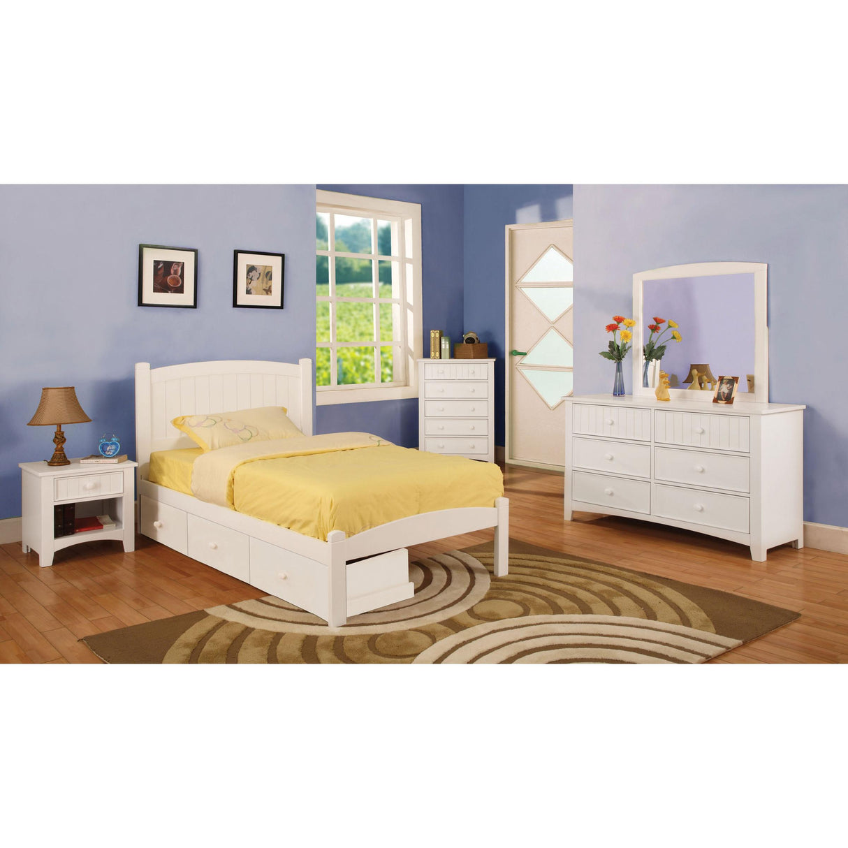  Furniture of America Omnus 6-Drawer Kids Dresser CM7905WH-D IMAGE 4