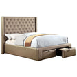  Furniture of America Corina King Upholstered Panel Bed CM7180EK-BED IMAGE 1