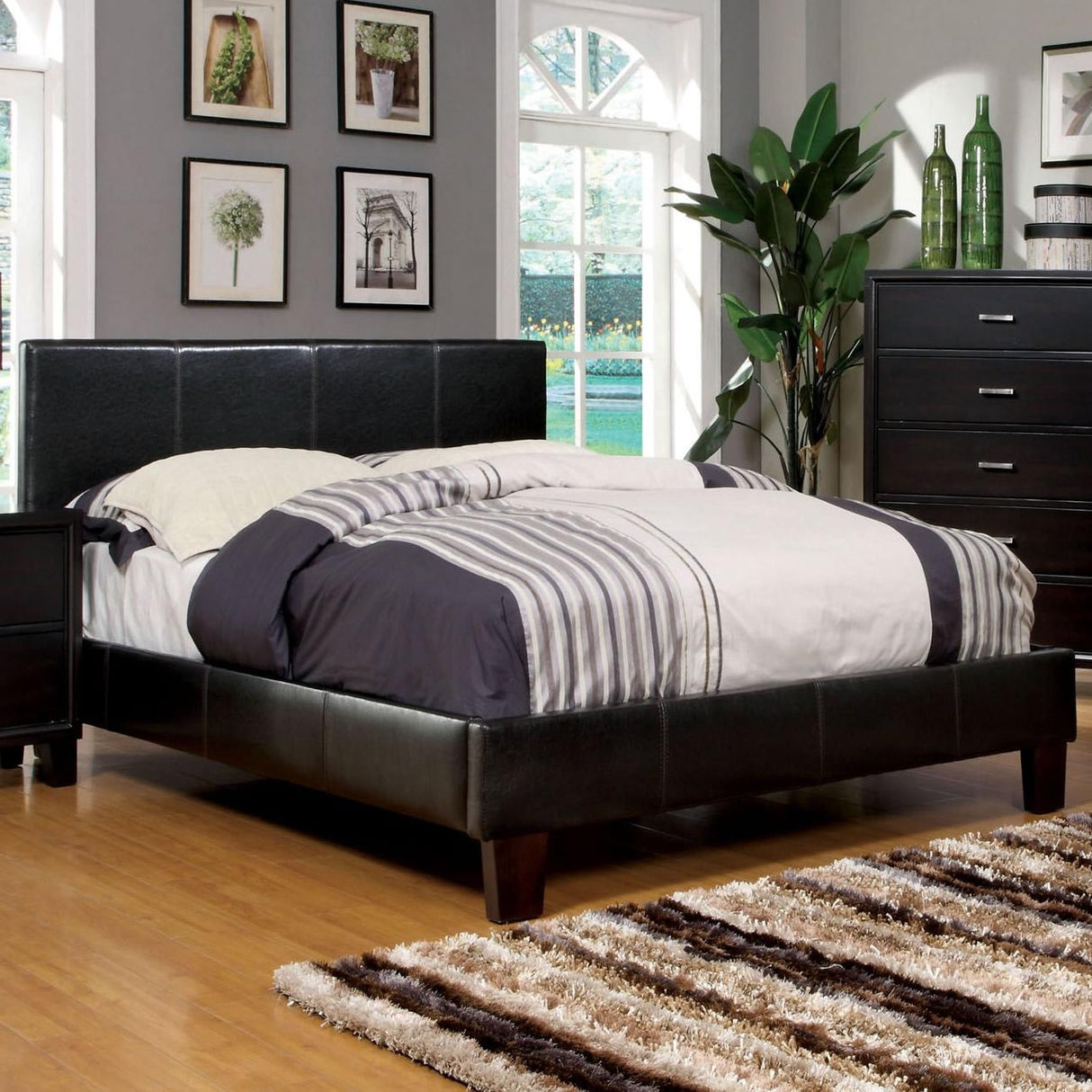  Furniture of America Winn Park Full Upholstered Panel Bed CM7008F-BED IMAGE 1