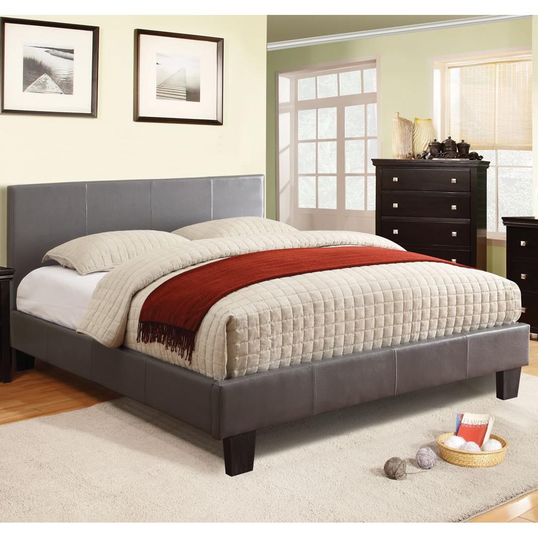  Furniture of America Winn Park King Upholstered Panel Bed CM7008GY-EK-BED IMAGE 1