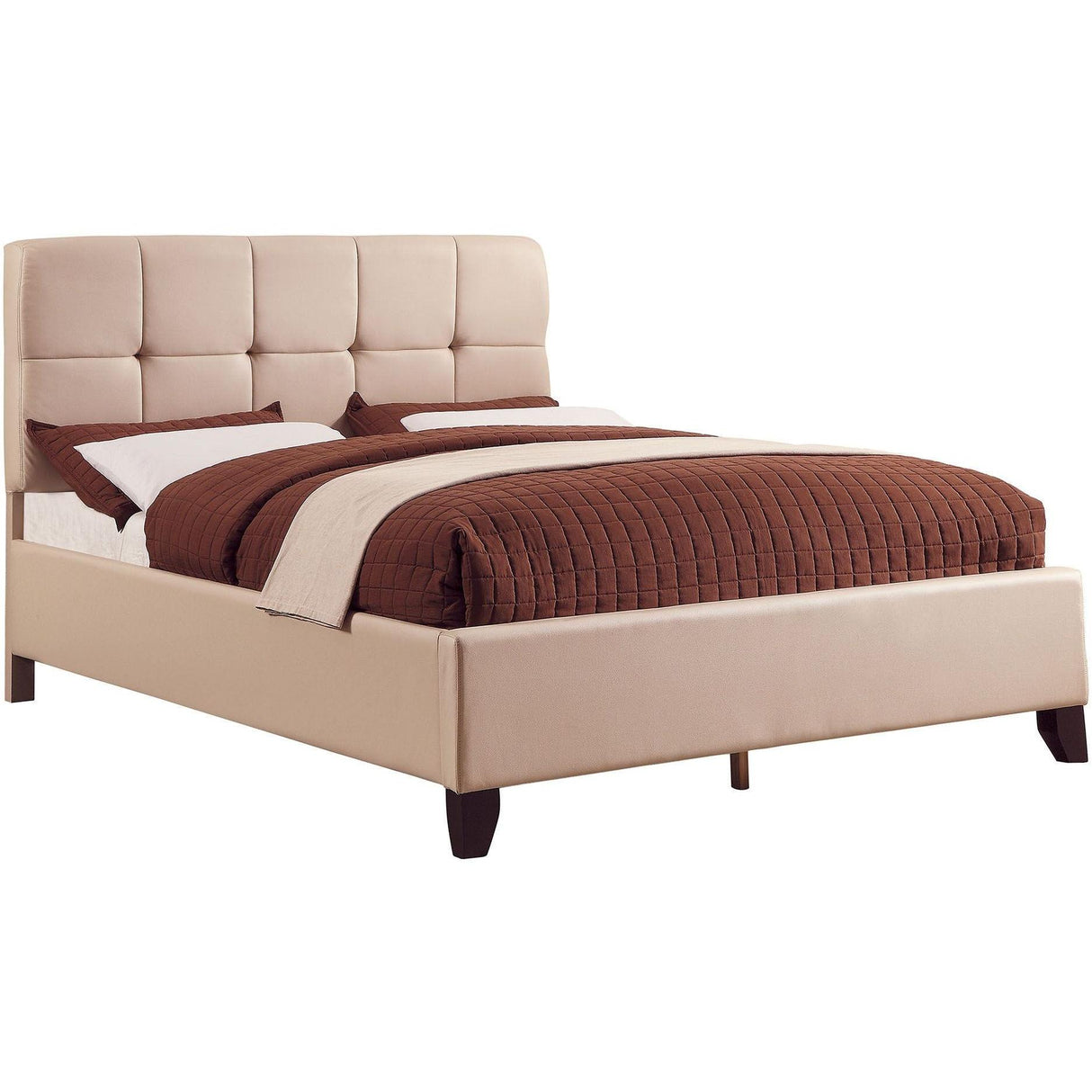  Furniture of America Cressida California King Upholstered Panel Bed CM7725BG-CK-BED IMAGE 1