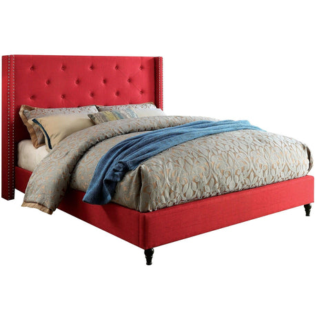  Furniture of America Anabelle Full Upholstered Panel Bed CM7677RD-F-BED IMAGE 1