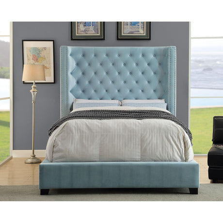  Furniture of America Mirabelle King Upholstered Panel Bed CM7679BL-EK IMAGE 5