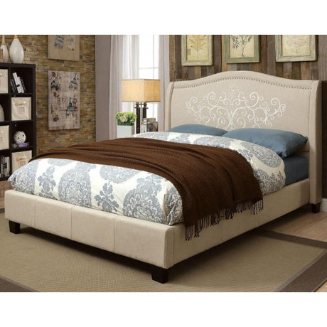  Furniture of America Karissa California King Upholstered Panel Bed CM7698CK-BED IMAGE 2