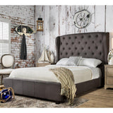  Furniture of America Fontes King Upholstered Panel Bed CM7050GY-EK-BED IMAGE 2
