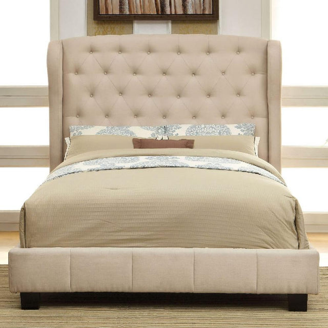  Furniture of America Fontes Queen Upholstered Panel Bed CM7050IV-Q-BED IMAGE 1