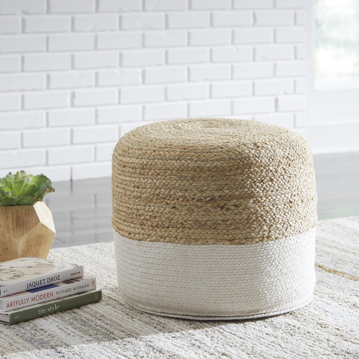  Signature Design by Ashley Sweed Valley A1000420 Pouf IMAGE 2