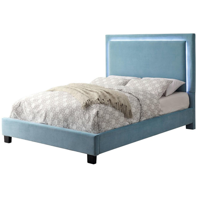 Furniture of America Erglow I King Upholstered Panel Bed CM7695BL-EK-BED IMAGE 1