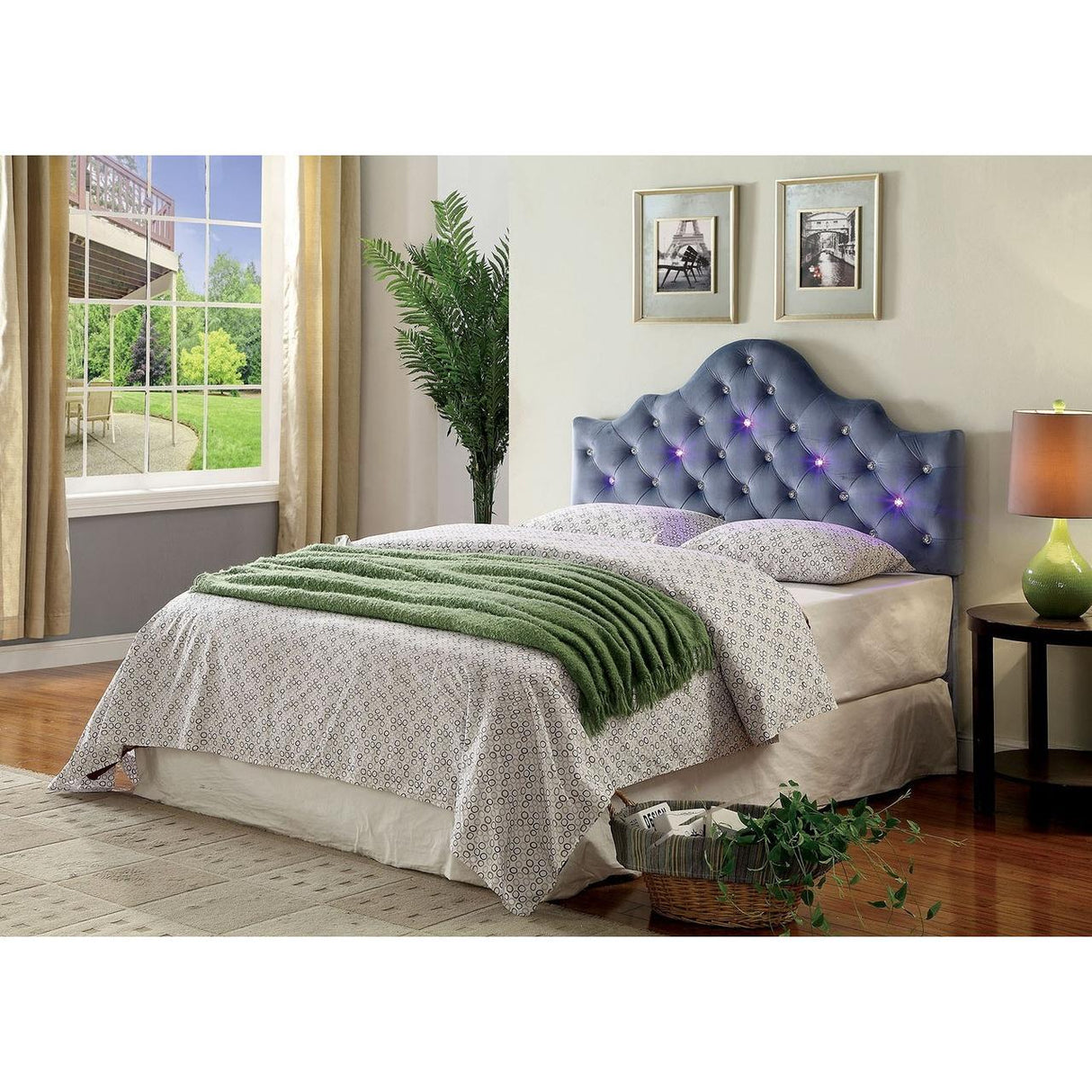  Furniture of America Bed Components Headboard CM7404BL-HB-K IMAGE 4