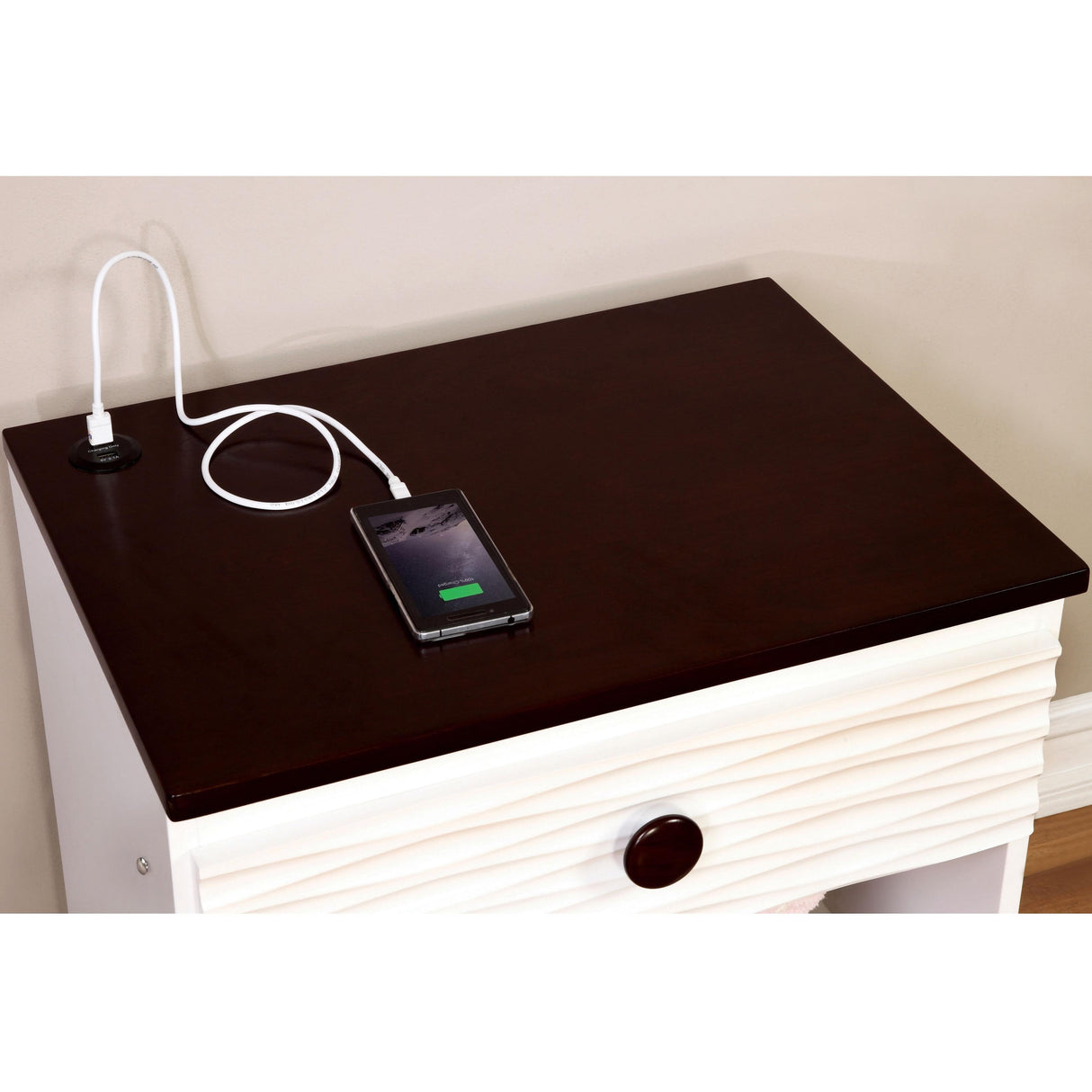  Furniture of America Meredith CM7191N Night Stand w/ USB Outlet IMAGE 2