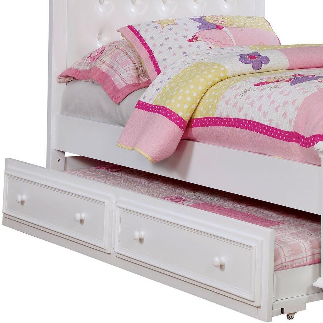  Furniture of America Kids Beds Trundle Bed CM7155WH-TR IMAGE 1